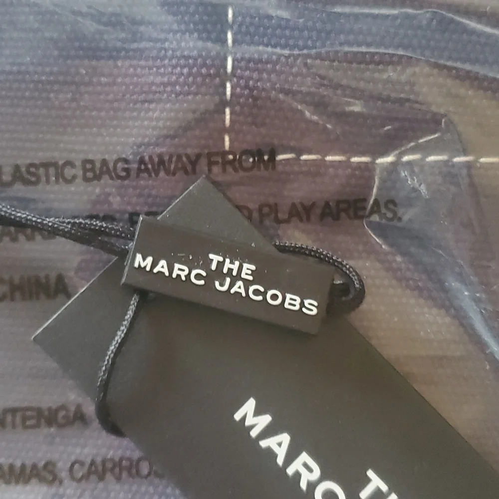Marc jacobs hp 2026 navy blue  cotton  logo tote bagged  warranty taile large - Picture 11 of 11
